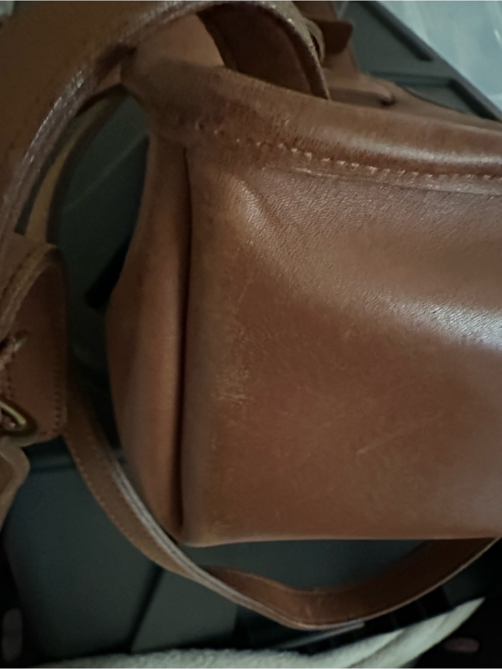 Coach Brown Leather Backpack with Gold Hardware #9960 - Picture 6 of 10